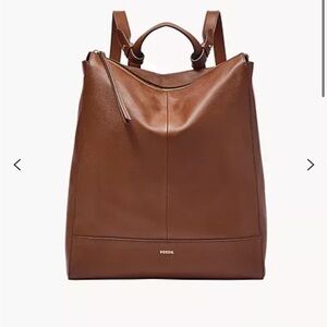 Leather Convertible Backpack Fossil Shoulder Bag